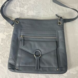Great American Leatherworks Cross Body Bag in Gray new without tags